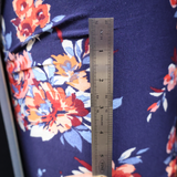 Double Brushed Jersey Knit Fabric/Navy Floral(#IT612) - By The Yard