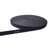 Vinyl Elastic Band: Black,  50 Yards, 5 Sizes(0.75"/1.0"/1.5"/2.0"/3.0")