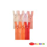 Plastic Normal Zippers: 24", Closed-End, All-Purpose, ORANGE Shade