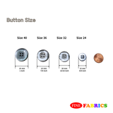 SEDAN Button : Black(#47), 4-Hole, 4 Sizes, by Dozen(12 pcs)/Gross(144 pcs)