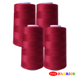 Sewing Threads: 5,000 Yards: All-Purpose: 100% Polyester: Tex24: 17 Colors(Red/Purple Shade): Single/Pack