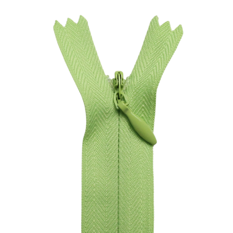 All Purpose, Plastic Invisible Zippers -18", Green Shade