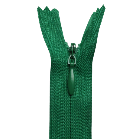 All Purpose, Plastic Invisible Zippers -18", Green Shade