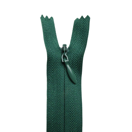 All Purpose, Plastic Invisible Zippers -18", Green Shade