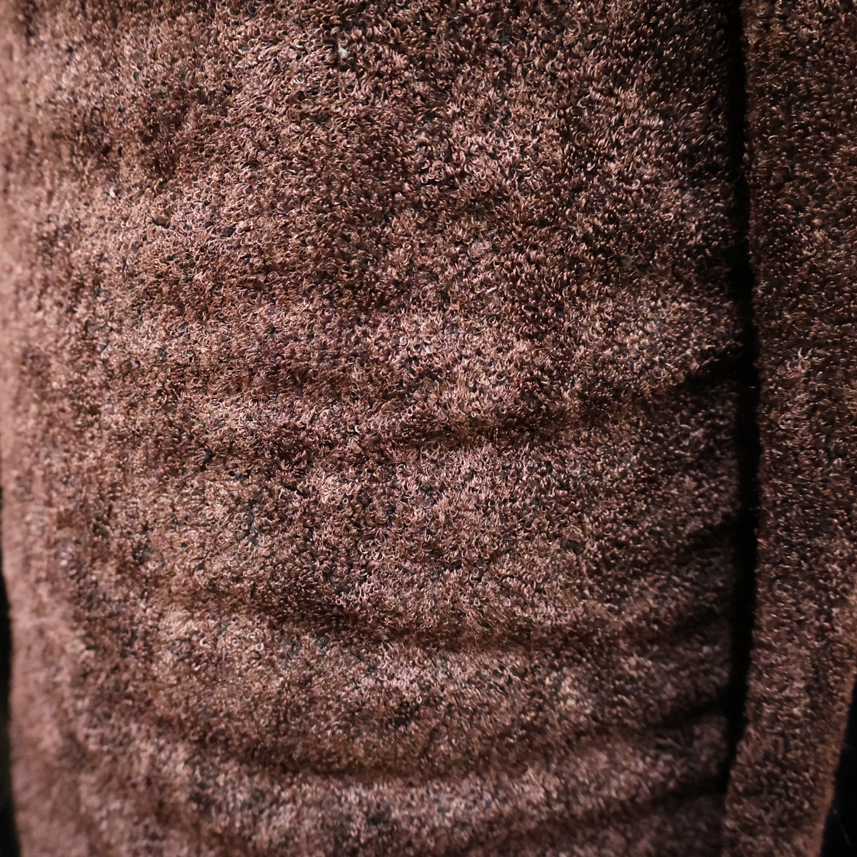 Terry Cloth Knit Fabric (Cozy Textured Brown) - By the Yard