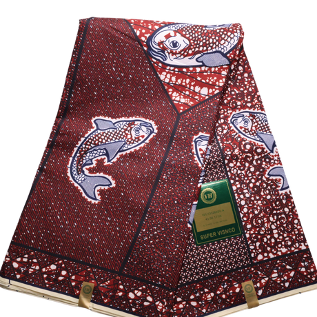 African Fabrics(6 Yard):  Ankara Tribal Print Fabric(#AFR09)