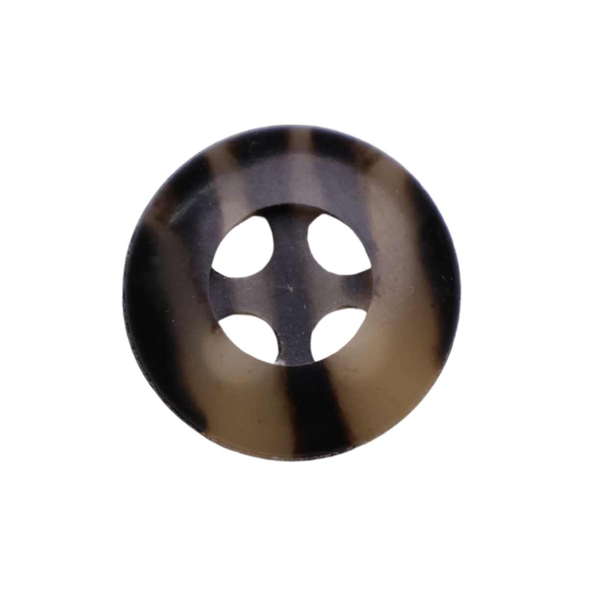 AUBURN Button : Dark Brown(#52),  4-Hole, 2 Sizes, by Dozen(12 pcs)/Gross(144 pcs)