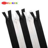 Plastic Normal Zippers: 24", Closed-End, All-Purpose, BLACK & WHITE