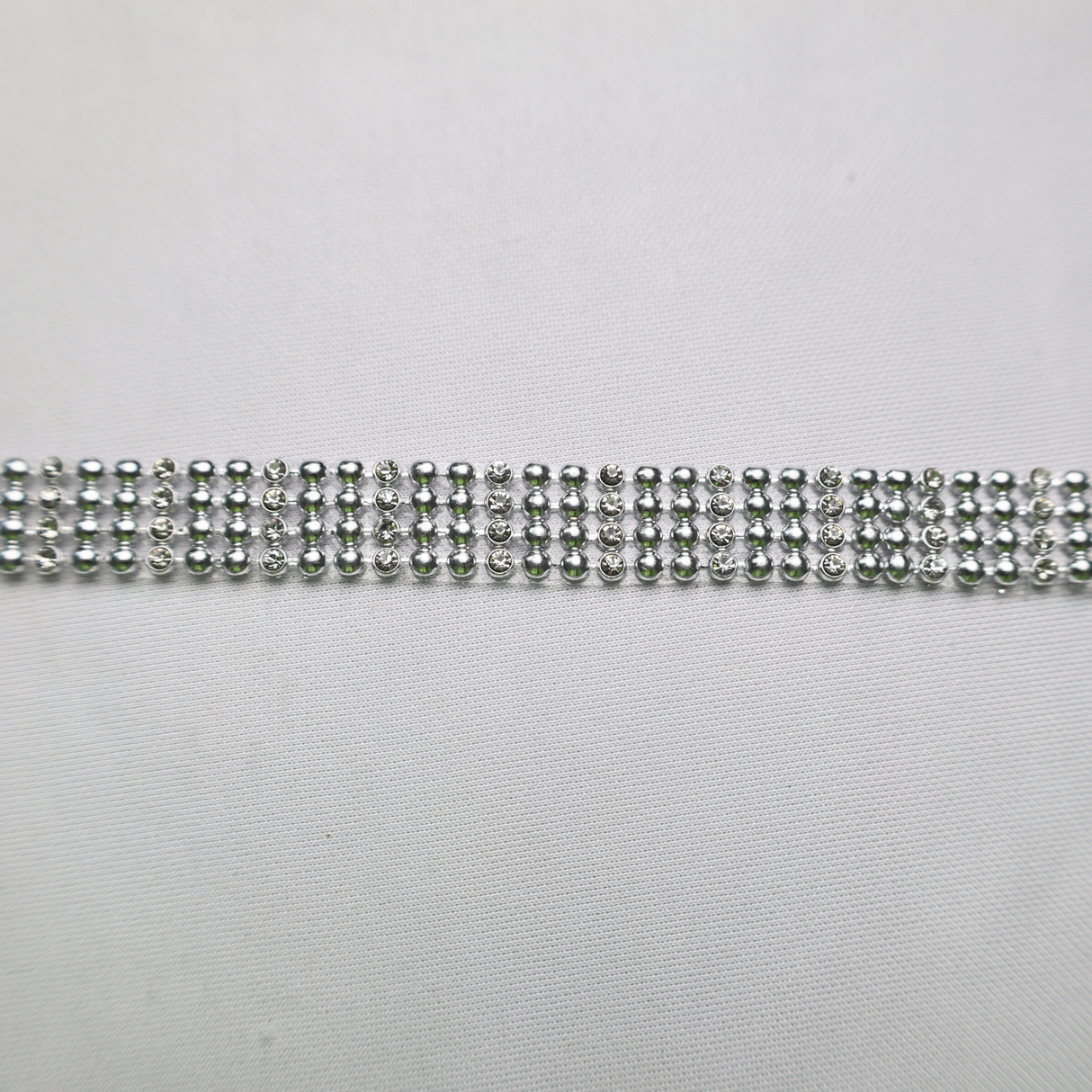 Silver Rhinestone Trim- 0.5 Inch/10YDS (#SIL24)