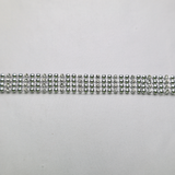 Silver Rhinestone Trim- 0.5 Inch/10YDS (#SIL24)