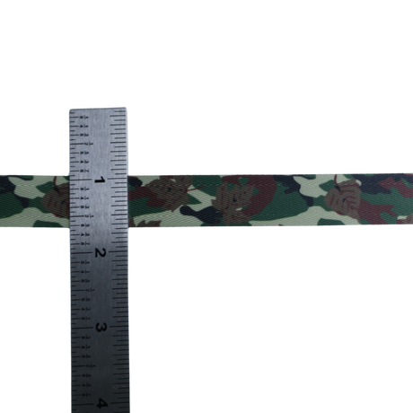 Printed Camouflage Polyester Ribbon – 3/4" Wide (10 Yards)