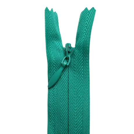 All Purpose, Plastic Invisible Zippers -18", Green Shade