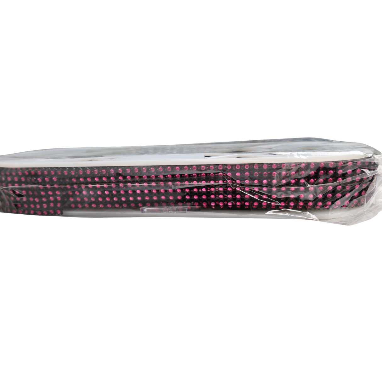 Rhinestone Mesh Trim – Hot Pink on Black, 27mm Wide (10 Yards)