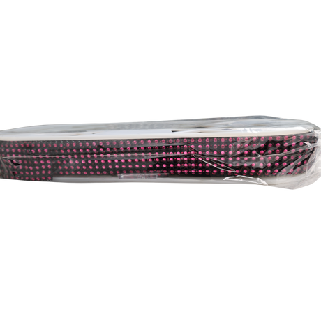 Rhinestone Mesh Trim – Hot Pink on Black, 27mm Wide (10 Yards)