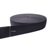 Vinyl Elastic Band: Black,  50 Yards, 5 Sizes(0.75"/1.0"/1.5"/2.0"/3.0")