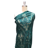 Sequin Embroidered Mesh Fabric(#SPI15) By the Yard