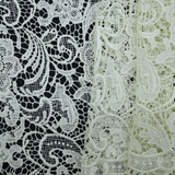 Embroidered Lace Fabric –  Lemon Yellow(#ELA05)/By Yard
