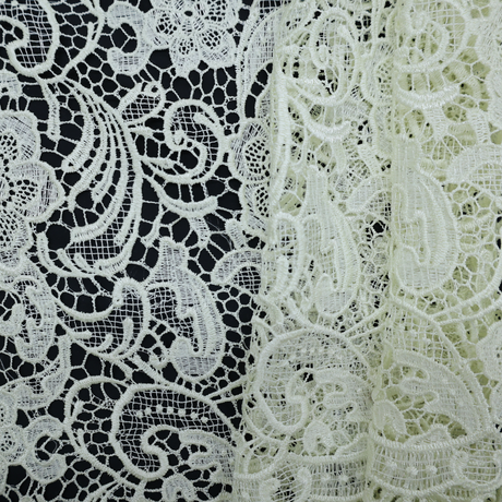 Embroidered Lace Fabric –  Lemon Yellow(#ELA05)/By Yard