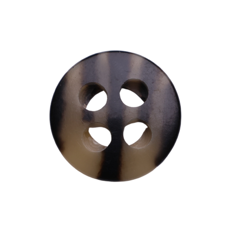 AUBURN Button : Dark Brown(#52),  4-Hole, 2 Sizes, by Dozen(12 pcs)/Gross(144 pcs)