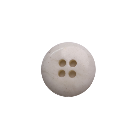 BISTRO Button: White(#1151),  4-Hole, 2 Sizes, by Dozen(12 pcs)/Gross(144 pcs)