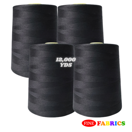 Sewing Threads: 12,000 Yards: All-Purpose: 100% Polyester: Tex24: 6 Colors: Single/Pack