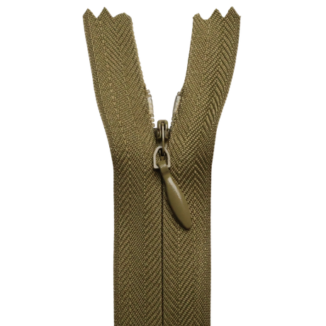 All Purpose, Plastic Invisible Zippers -18", Green Shade