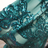Sequin Embroidered Mesh Fabric(#SPI15) By the Yard