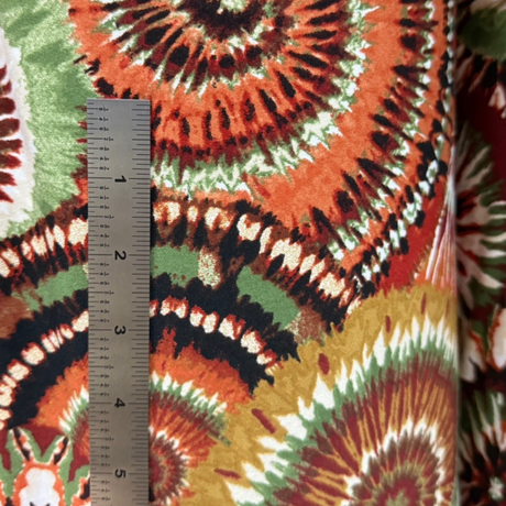 Double Brushed Jersey Knit Fabric Blend (Tie-Dye Circle Print-#IT602) - By The Yard