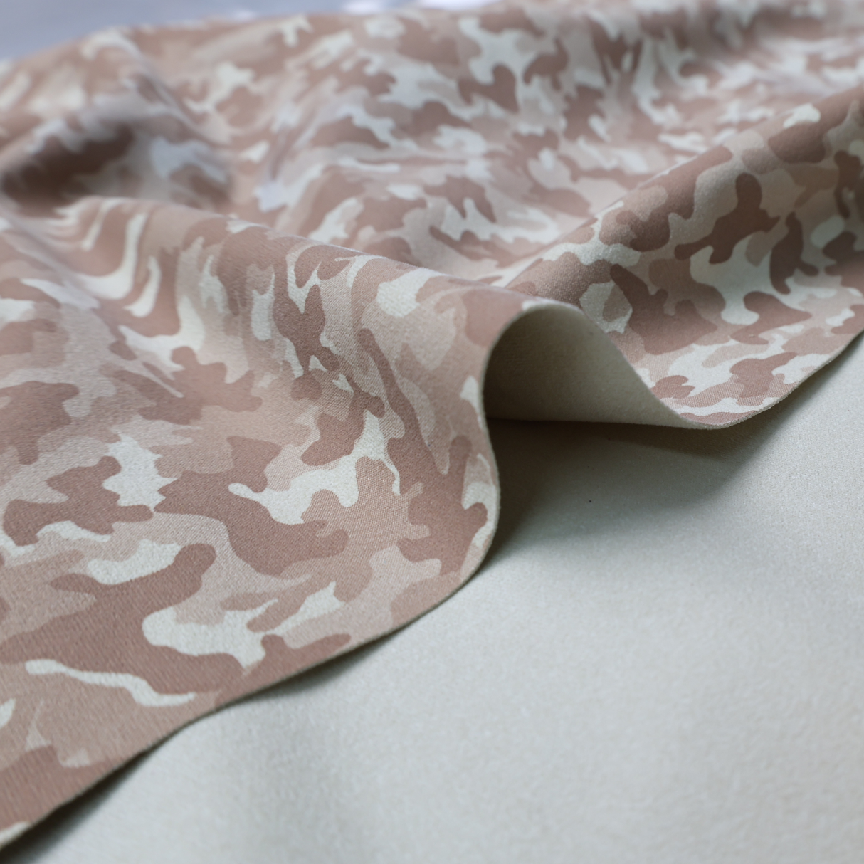 Printed Suede Scuba Double Knit Fabric/4 colors Camo Collection - By the Yard