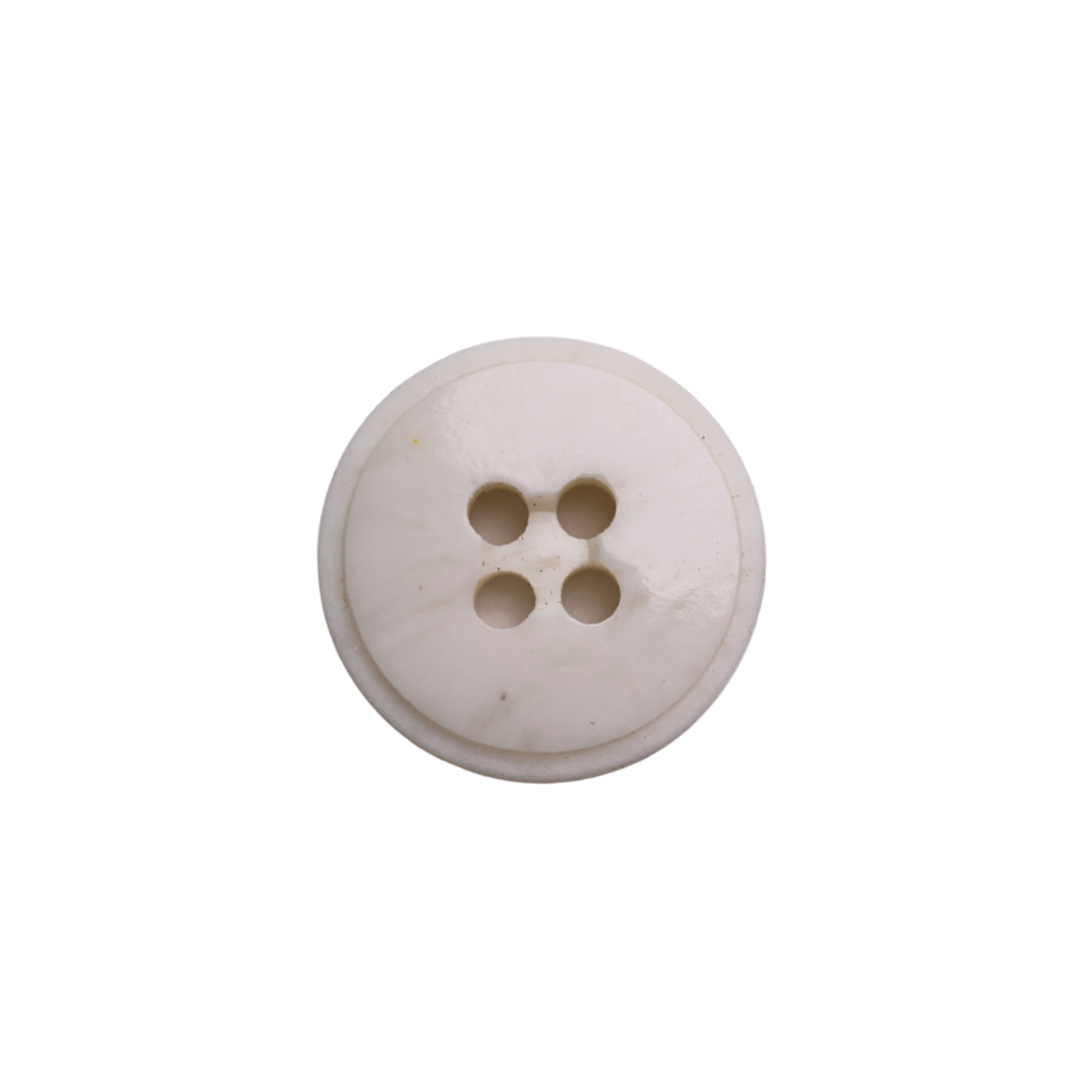 BISTRO Button: White(#1151),  4-Hole, 2 Sizes, by Dozen(12 pcs)/Gross(144 pcs)