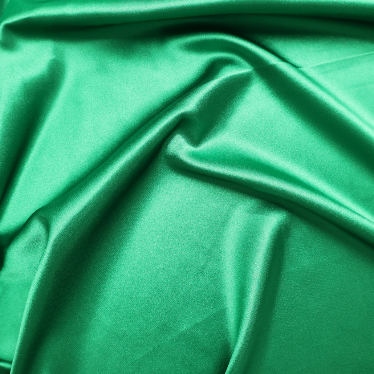 Stretch Satin Fabric(#SS03) - Green /By Yard