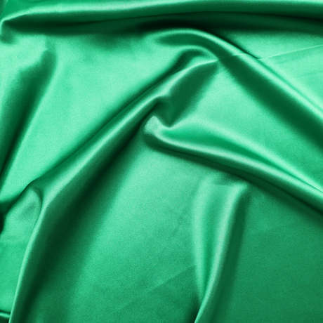 Stretch Satin Fabric(#SS03) - Green /By Yard