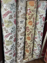 Textured Woven Upholstery Fabric, Botanical Foliage Pattern (4 Styles) - By the Yard