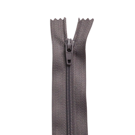 Plastic Normal Zippers: 24", Closed-End, All-Purpose, GRAY Shade