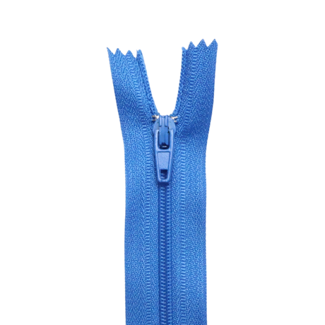Plastic Normal Zippers: 24", Closed-End, All-Purpose, BLUE Shade