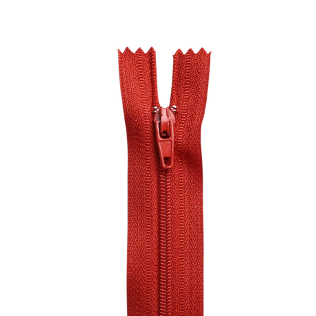 Plastic Normal Zippers: 18", Closed-End, All-Purpose, RED&PINK Shade