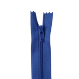 Plastic Normal Zippers: 18", Closed-End, All-Purpose, BLUE Shade