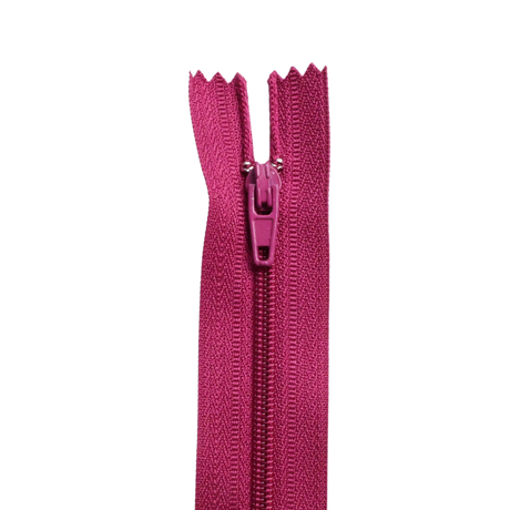 Plastic Normal Zippers: 18", Closed-End, All-Purpose, RED&PINK Shade