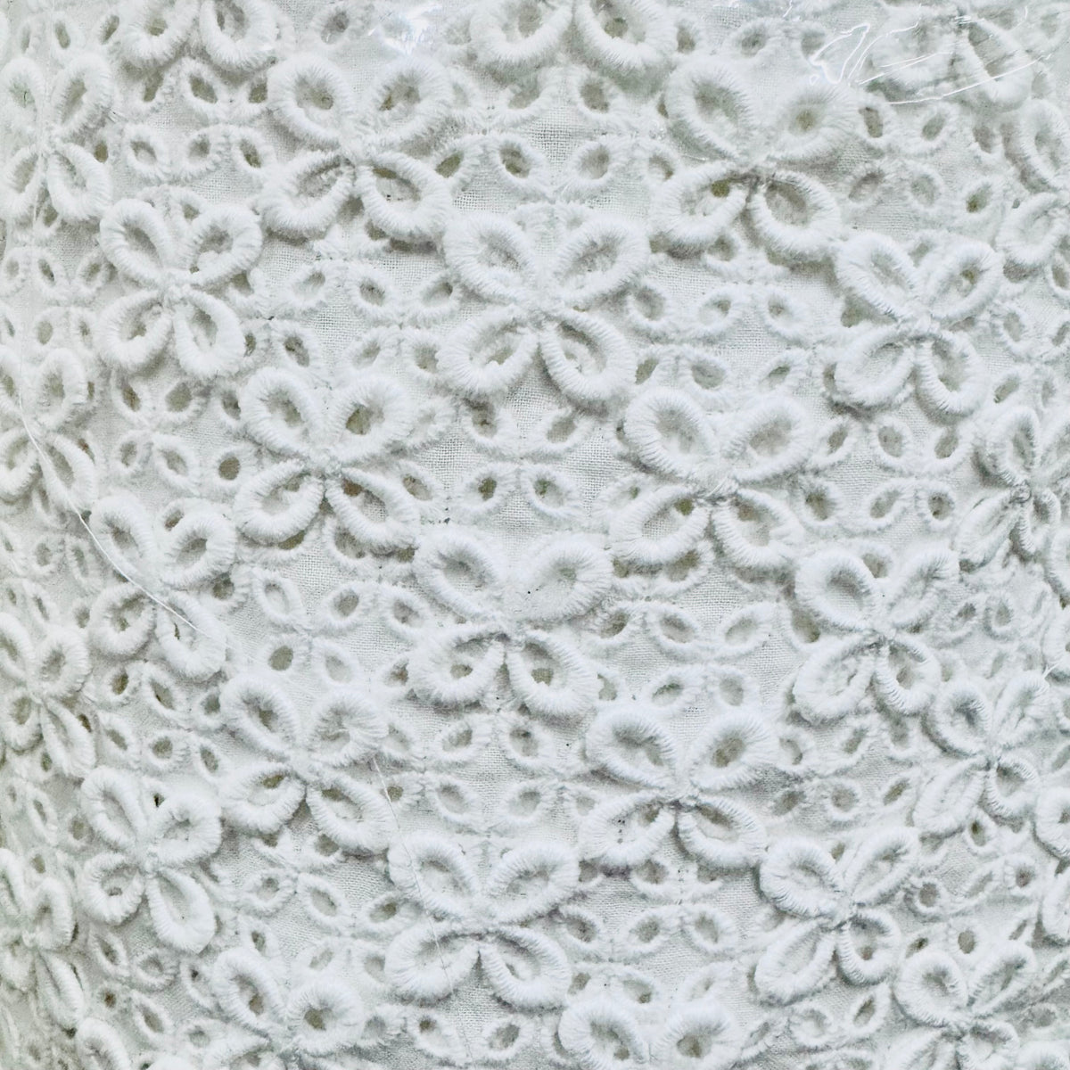Cotton-Blend Fabric, Eyelet Raised Embroidery(2 Colors) - By the Yard