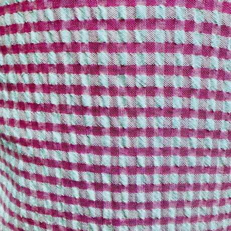 Cotton-Blend Fabric, Gingham Check, Dot Type Textured(2 Colors) - By the Yard