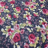 Cotton-Poly Blend Fabric, Vintage Garden Rose Pattern(6 Styles) - By the Yard