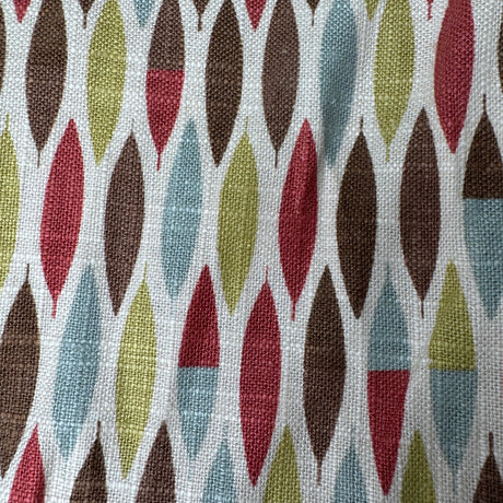 Retro Leaf Geometric Upholstery Fabric, Teardrop Weave(4 Styles) - By the Yard