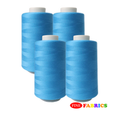 Sewing Threads: 5,000 Yards: All-Purpose: 100% Polyester: Tex24: 22 Colors(W/B, Neutral/Blue Shades): Single/Pack