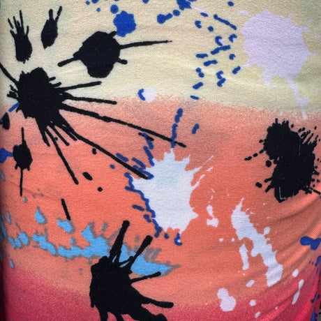Jersey Knit Fabric, Street Art Splash Print(4 Styles) - By the Yard