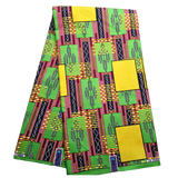 African Fabrics(6 Yard):  Ankara Tribal Print Fabric(#AFR04)
