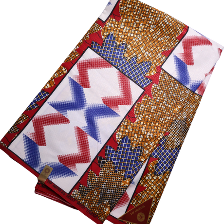African Fabrics(6 Yard):  Ankara Tribal Print Fabric(#AFR03)