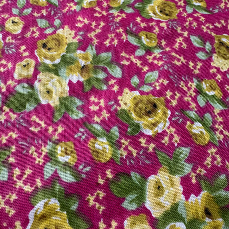 Cotton-Poly Blend Fabric, Vintage Garden Rose Pattern(6 Styles) - By the Yard