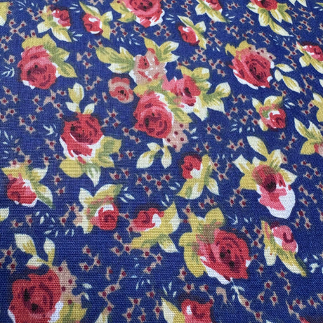 Cotton-Poly Blend Fabric, Vintage Garden Rose Pattern(6 Styles) - By the Yard
