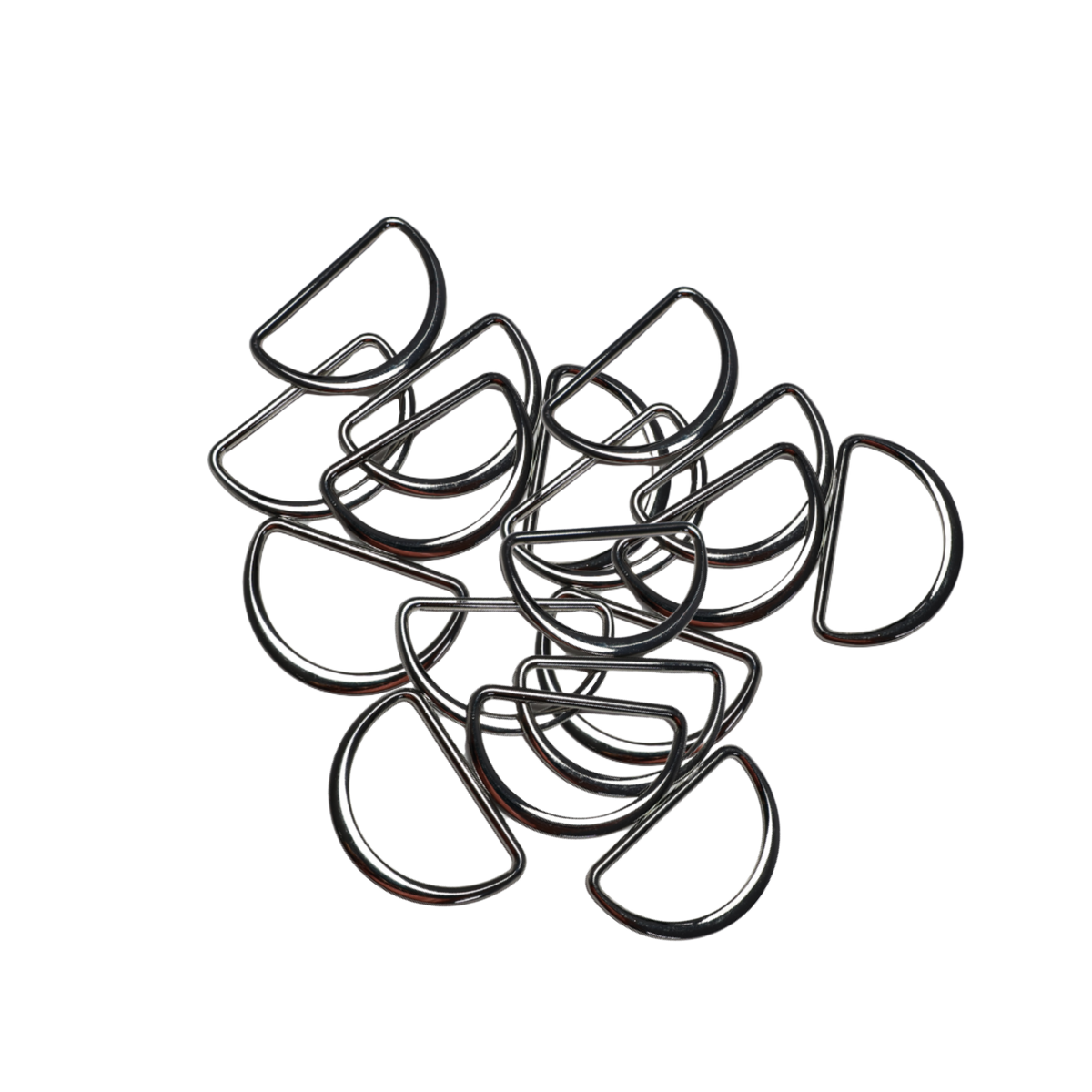 Strong Semi-Circular D-Rings for Belts, Bags, Straps, and DIY Projects