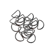 Strong Semi-Circular D-Rings for Belts, Bags, Straps, and DIY Projects